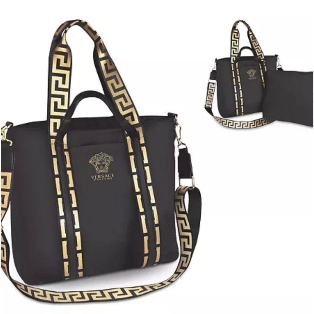 Gently Used Versace Parfumes Bag with detachable internal pouch. So roomy!!